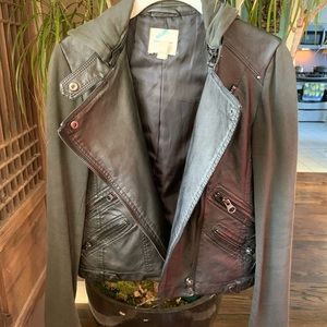 Silence + Noise Black Leather Jacket